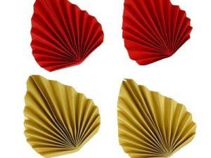 2pcs paper fan leaves 2