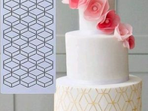Geomatric cake stencil 2