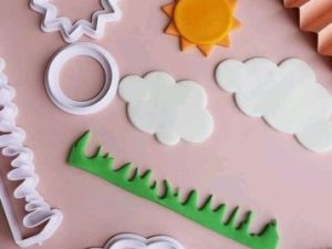 Sun,clouds,grass and moon 5pcs 1