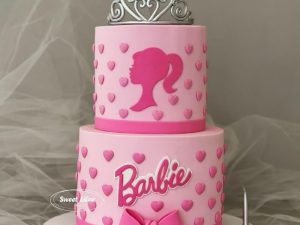 barbie rose acrylic topper