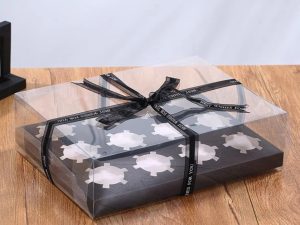 12 transparent cupcake box