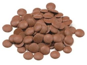 Brown chocolate disc